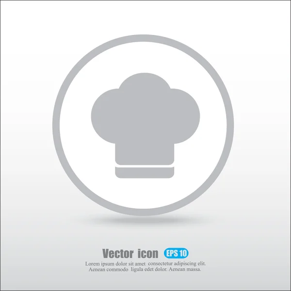 Icono del sombrero del chef — Vector de stock