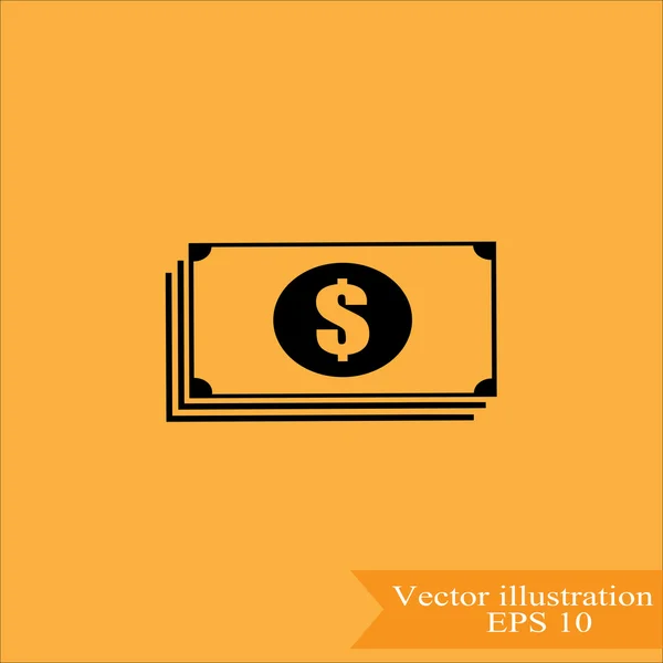Dólar factura icono — Vector de stock