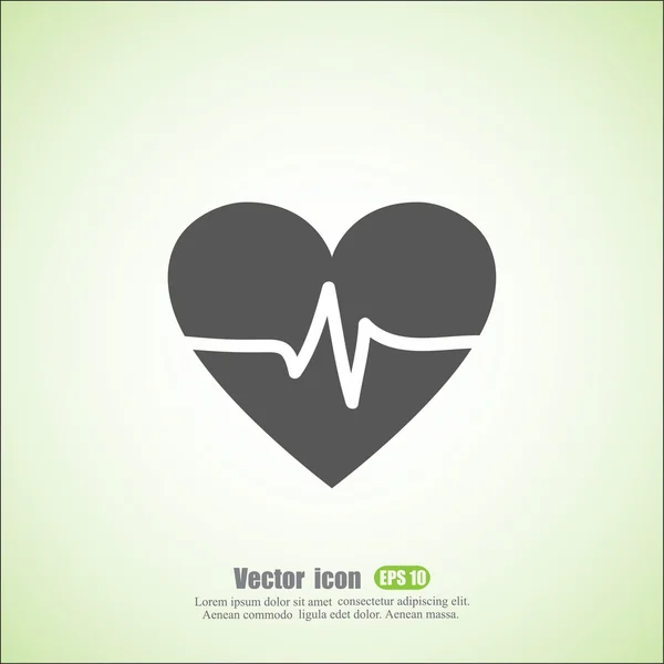 Icono de cardiograma cardíaco — Vector de stock