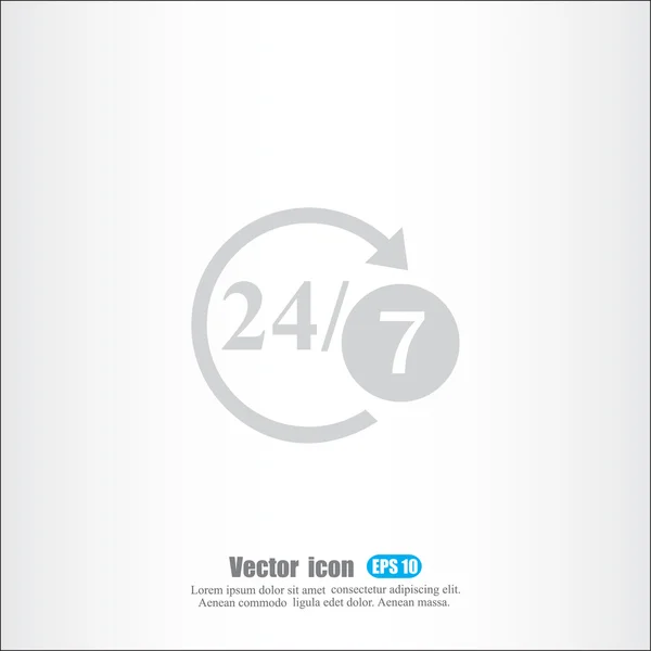 Icône de service 24 / 7 — Image vectorielle
