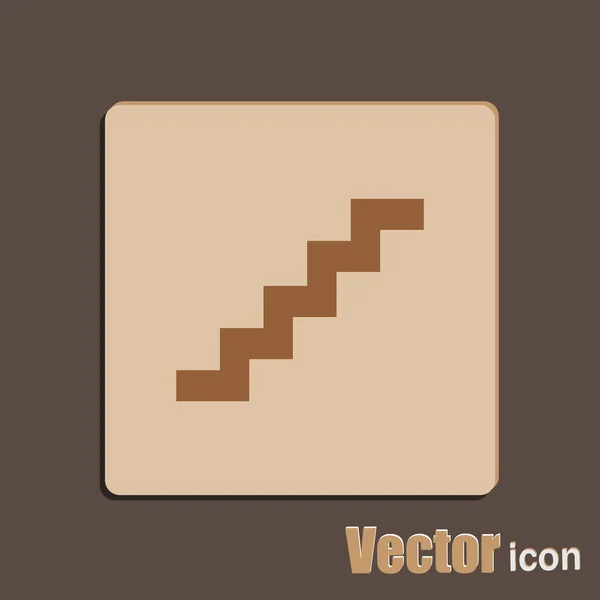 Casa escalera icono — Vector de stock