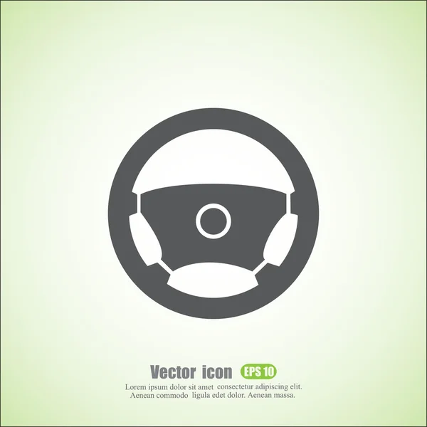 Icono del volante del coche — Vector de stock