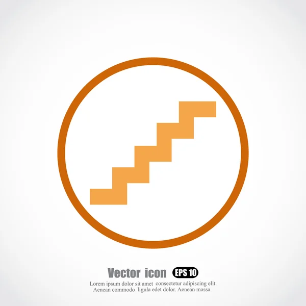 Casa escalera icono — Vector de stock