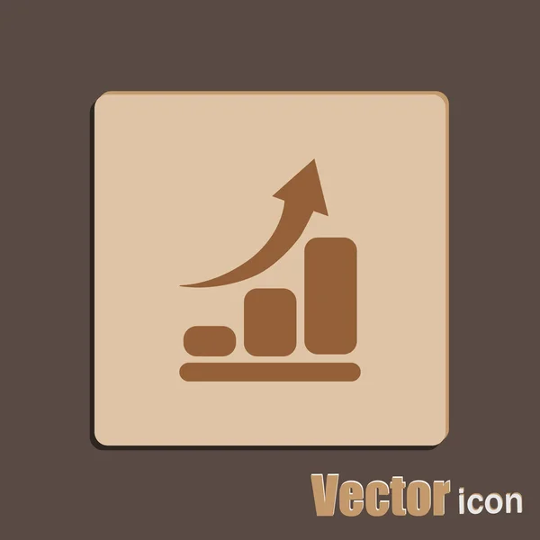 Business graph icon — Stock Vector