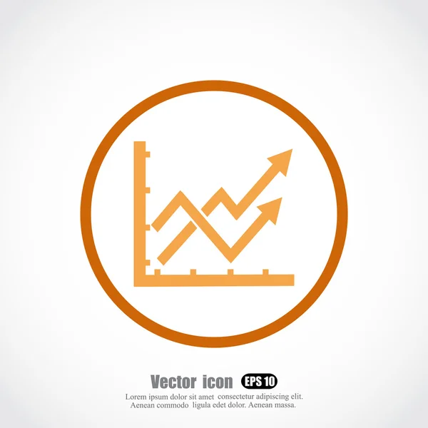 Wirtschaftsdiagramm-Symbol — Stockvektor