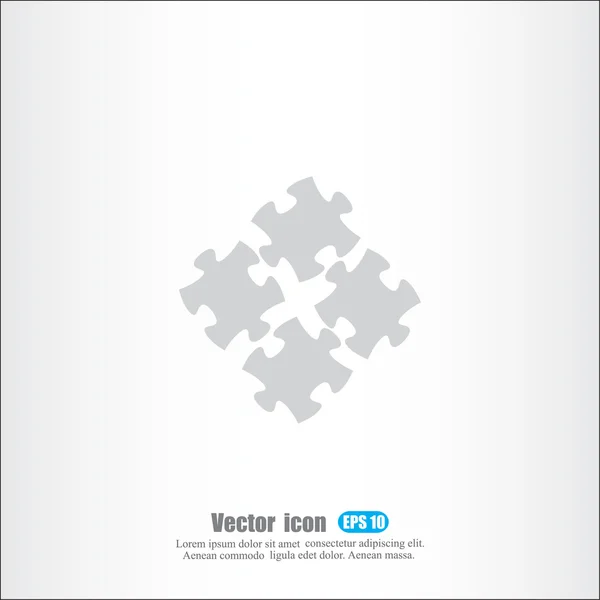 Puzzle pieces icon — Stock Vector