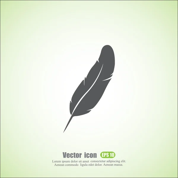 Writing feather icon — Stock Vector