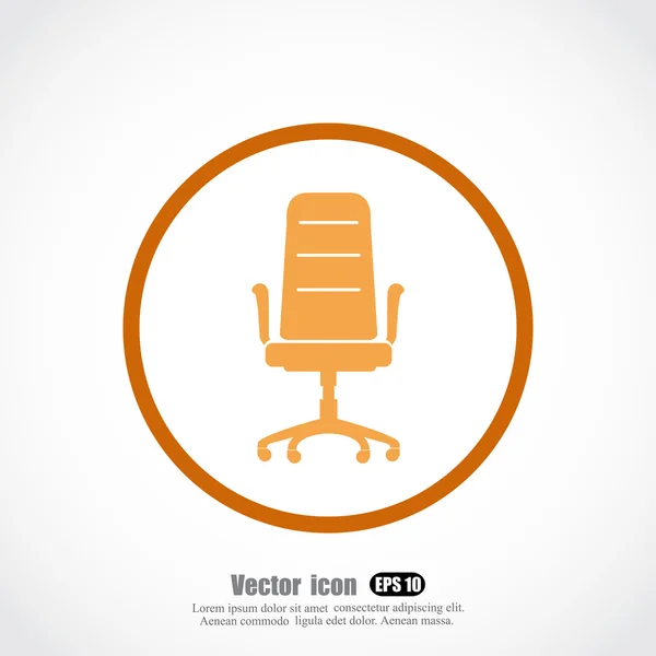 Icono de silla de oficina — Vector de stock