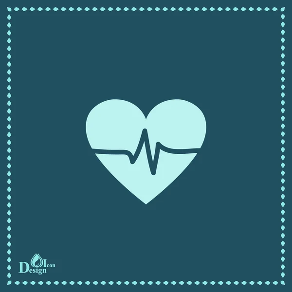 Icône cardiogramme cardiaque — Image vectorielle