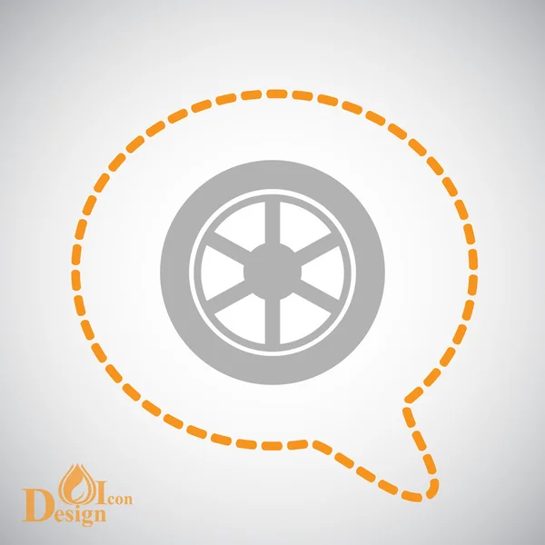 Car wheel icon — Stock Vector