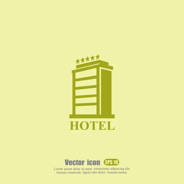 Luxe hotel pictogram — Stockvector
