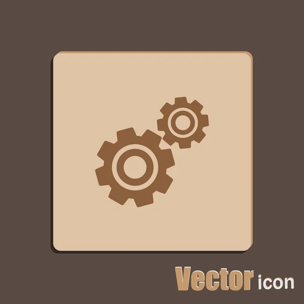 Engranaje ruedas icono — Vector de stock