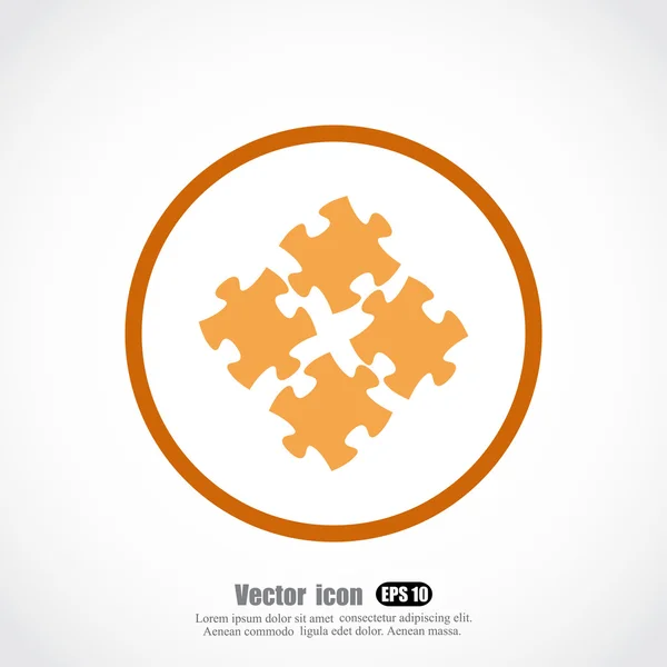 Puzzle pieces icon — Stock Vector