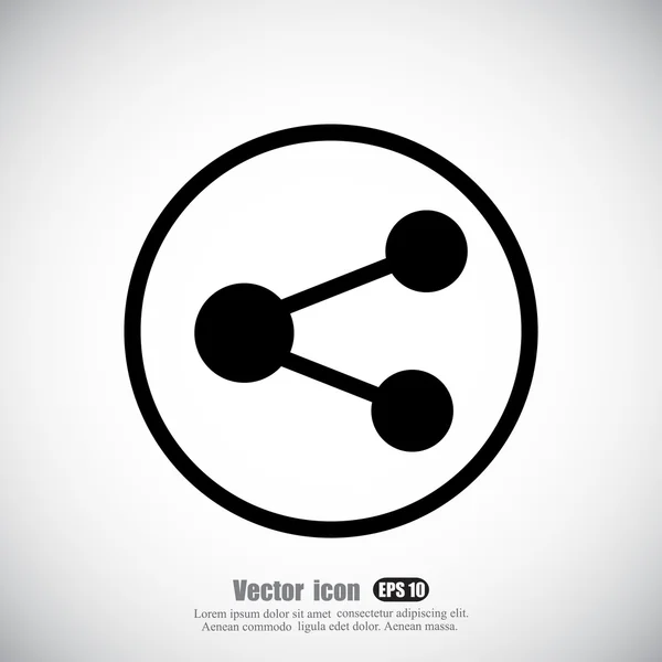 Comunicación, compartir icono — Vector de stock