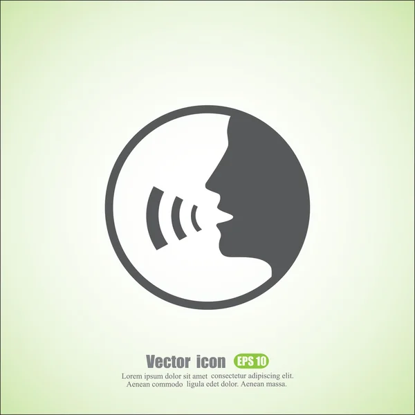 Voix parlant icône — Image vectorielle