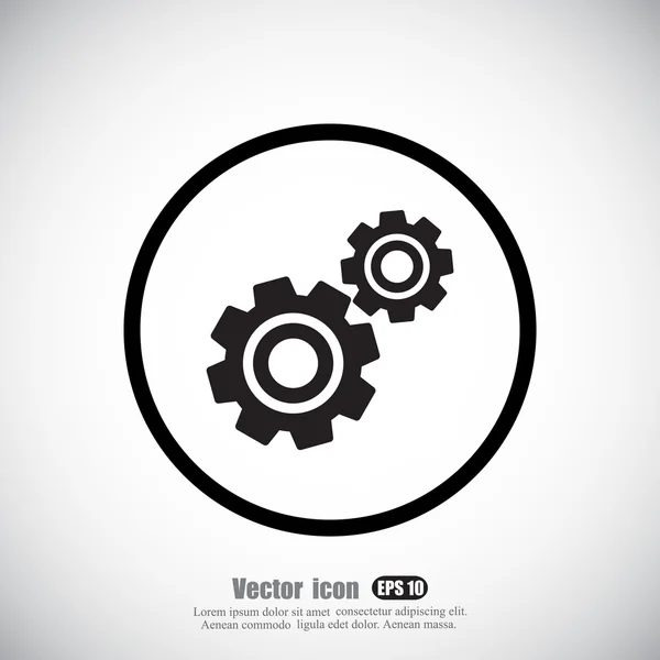 Engranaje ruedas icono — Vector de stock