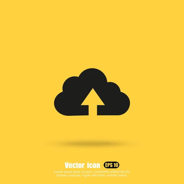 Töltsd fel a felhő ikon — Stock Vector