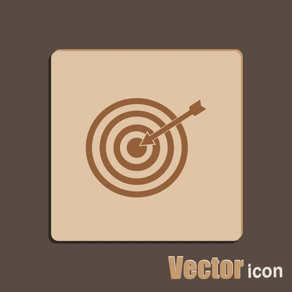 Flèche, icône cible — Image vectorielle
