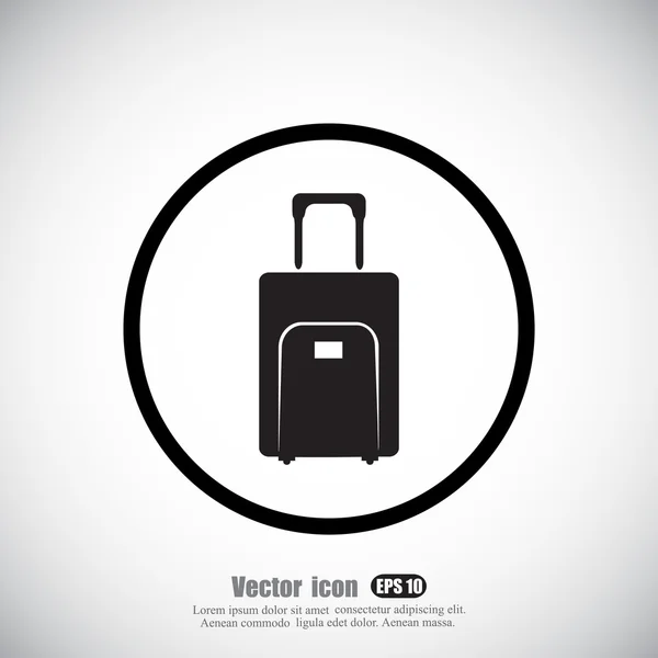 Valise, icône de sac — Image vectorielle