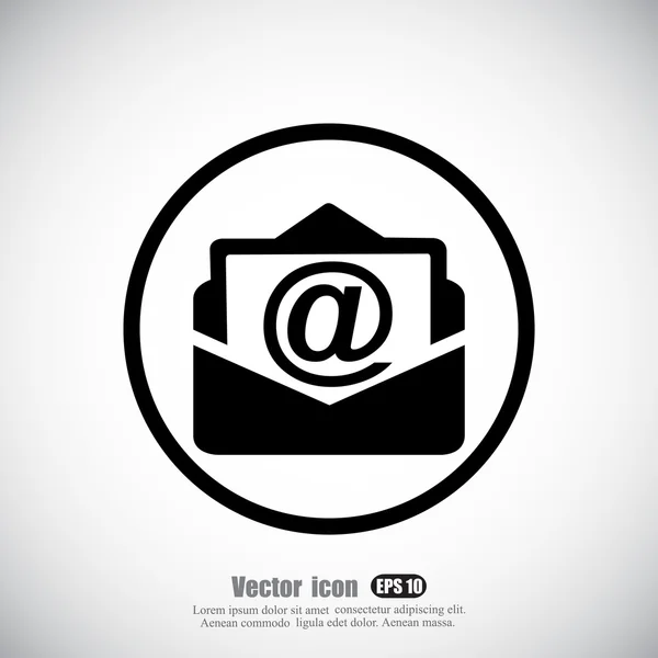 Correo electrónico, icono de la carta — Vector de stock