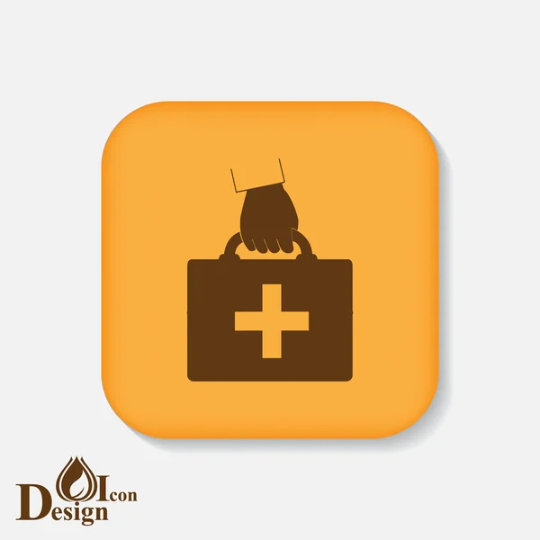 Medical first aid kit icon — Stock Vector