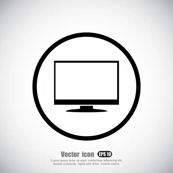 Monitor, icona dello schermo — Vettoriale Stock