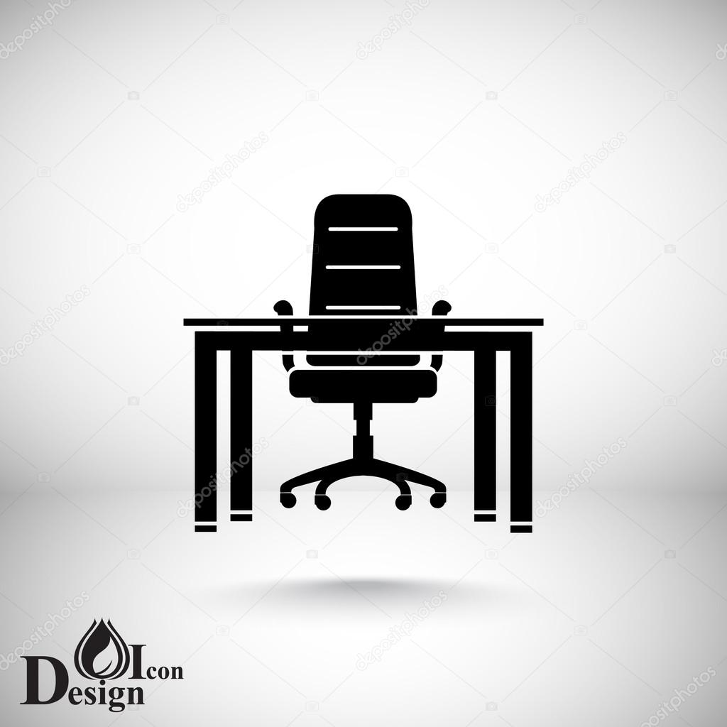 office table and chair icon