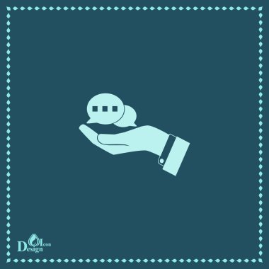 konuşma el simgesi bubbles