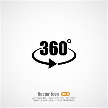 360 derece açı simgesi