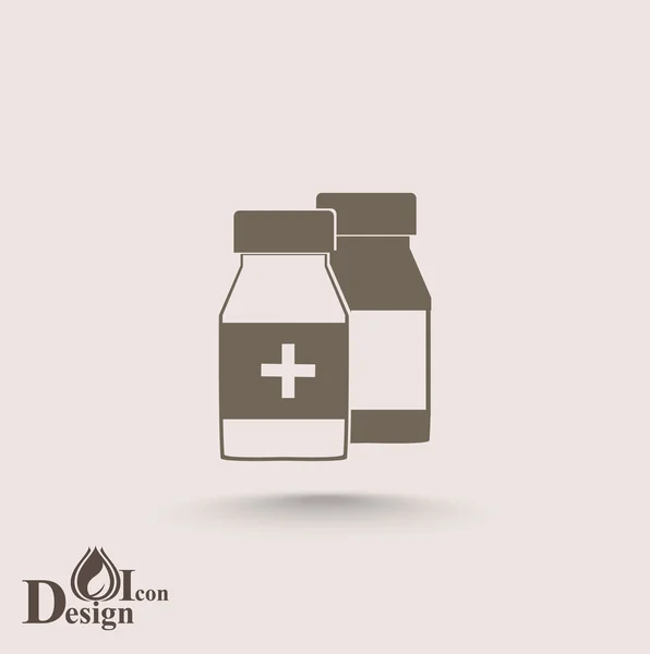 Medicine bottles icon — Stock Vector