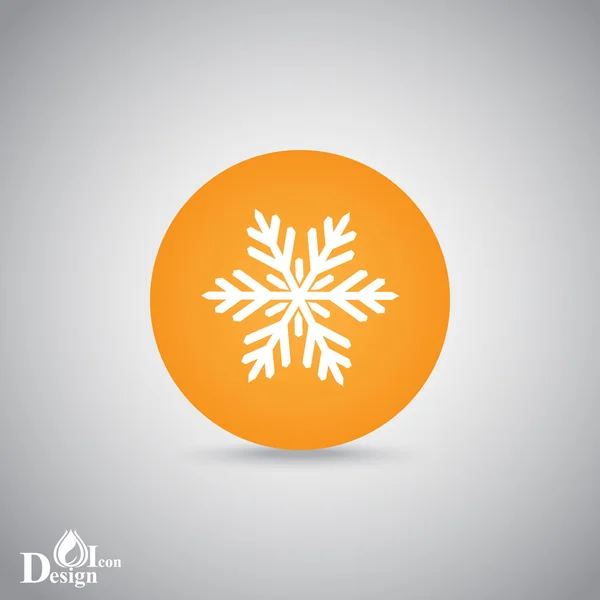 Ikona Bożego Narodzenia śnieżynka — Wektor stockowy