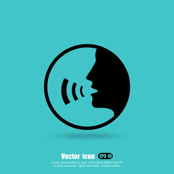 Hlas mluvící ikona — Stockový vektor