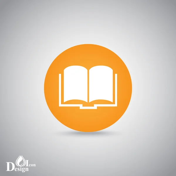 Libro, icono de la educación — Vector de stock