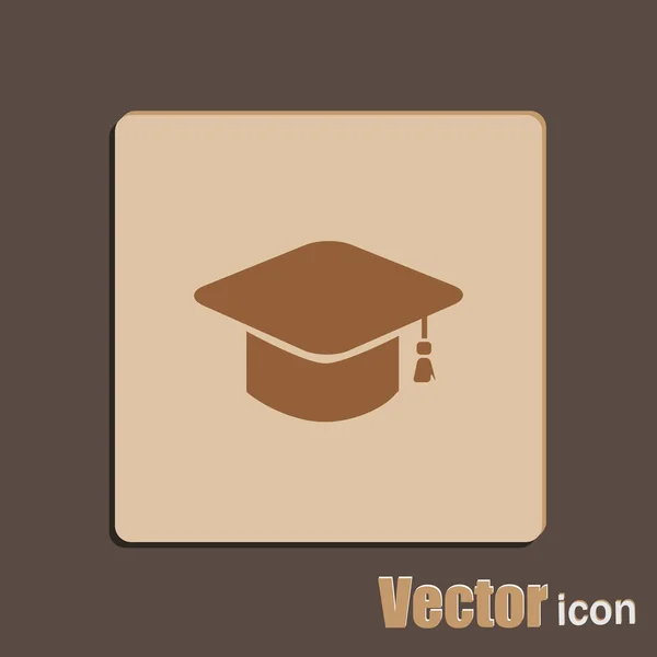 Estudiante, icono de graduación — Vector de stock