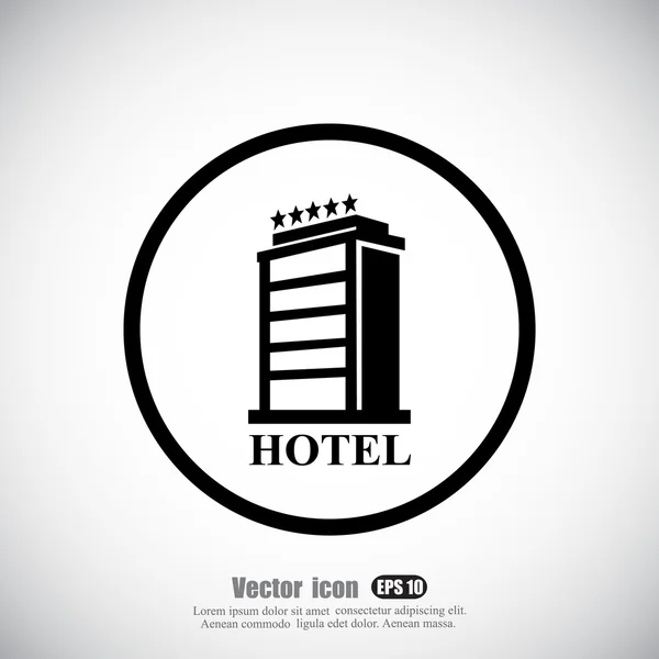 Luxe hotel pictogram — Stockvector