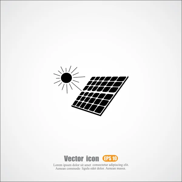 Solar panel icon — Stock Vector