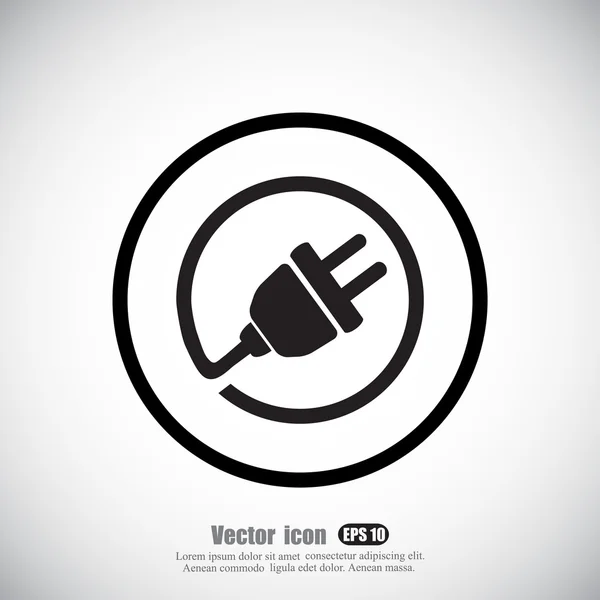 Icono del enchufe eléctrico — Vector de stock