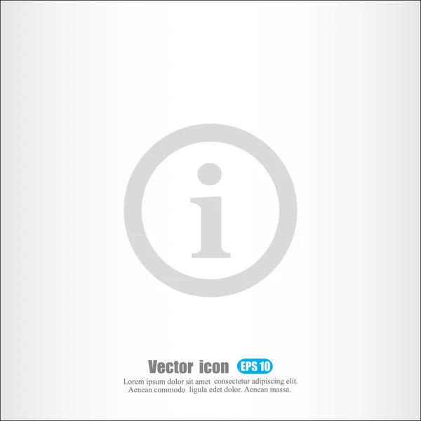 Info, information icon — Stock Vector