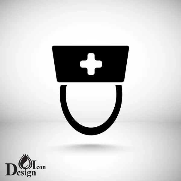 Infirmière, icône de médecine — Image vectorielle