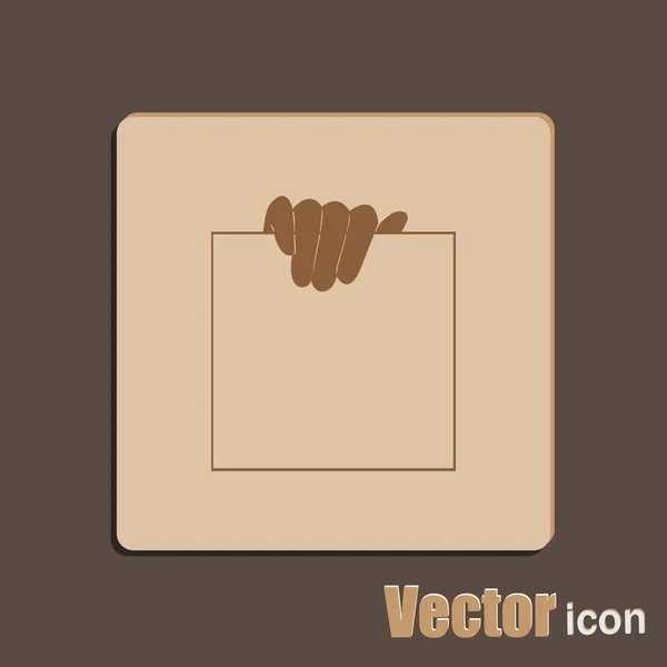 Hand holding blank card — Stock Vector