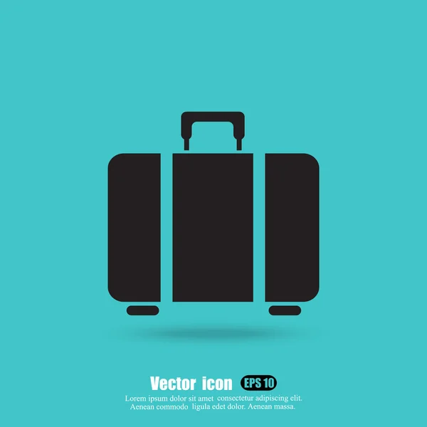 Valise, icône de sac — Image vectorielle