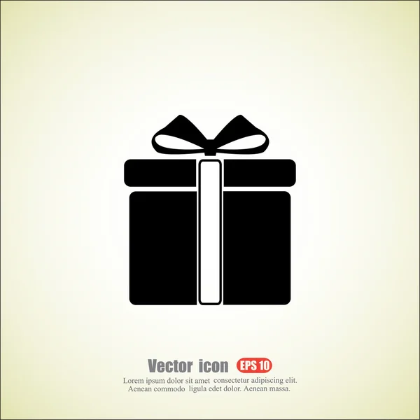 Icono de caja de regalo — Vector de stock