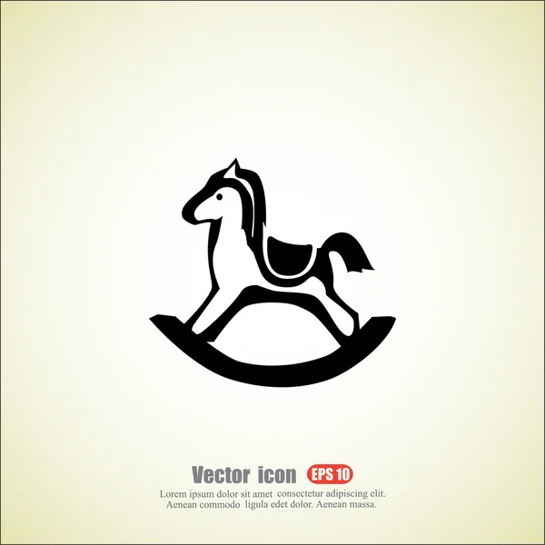 Zabawka koń na biegunach ikona — Wektor stockowy