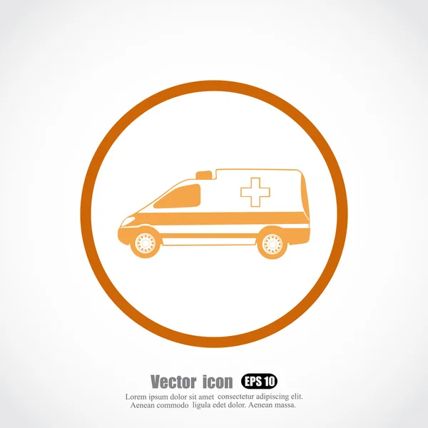 Icono de coche ambulancia — Vector de stock