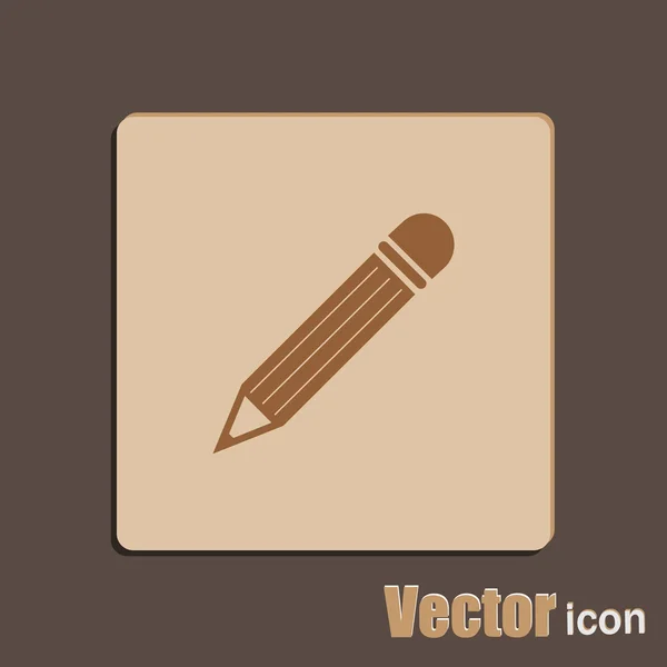 Lápiz, icono de edición — Vector de stock