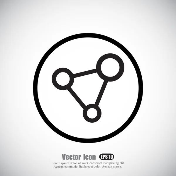 Vetenskap, molekyl ikonen — Stock vektor
