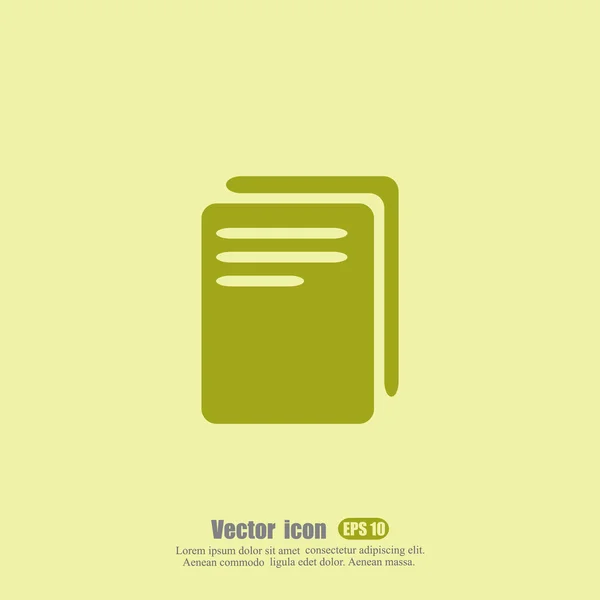 Book, file icon — Stock Vector