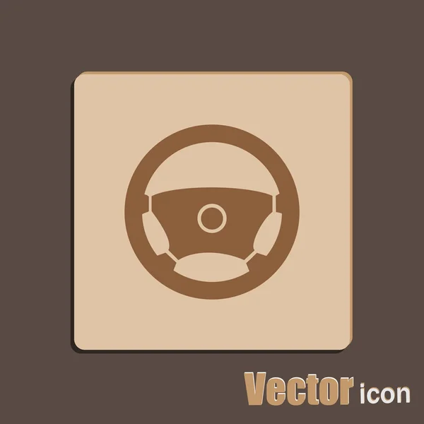 Icono del volante del coche — Vector de stock