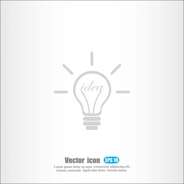 Glödlampa med idé-ikonen — Stock vektor