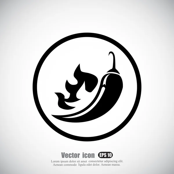 Chilischoten-Symbol — Stockvektor